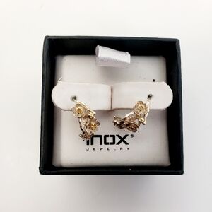 Gold Floral Hoop Earrings - Women